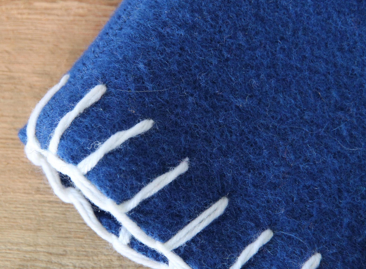 Wool Sauna Hat for Bath, Handmade blue Banya Hat.