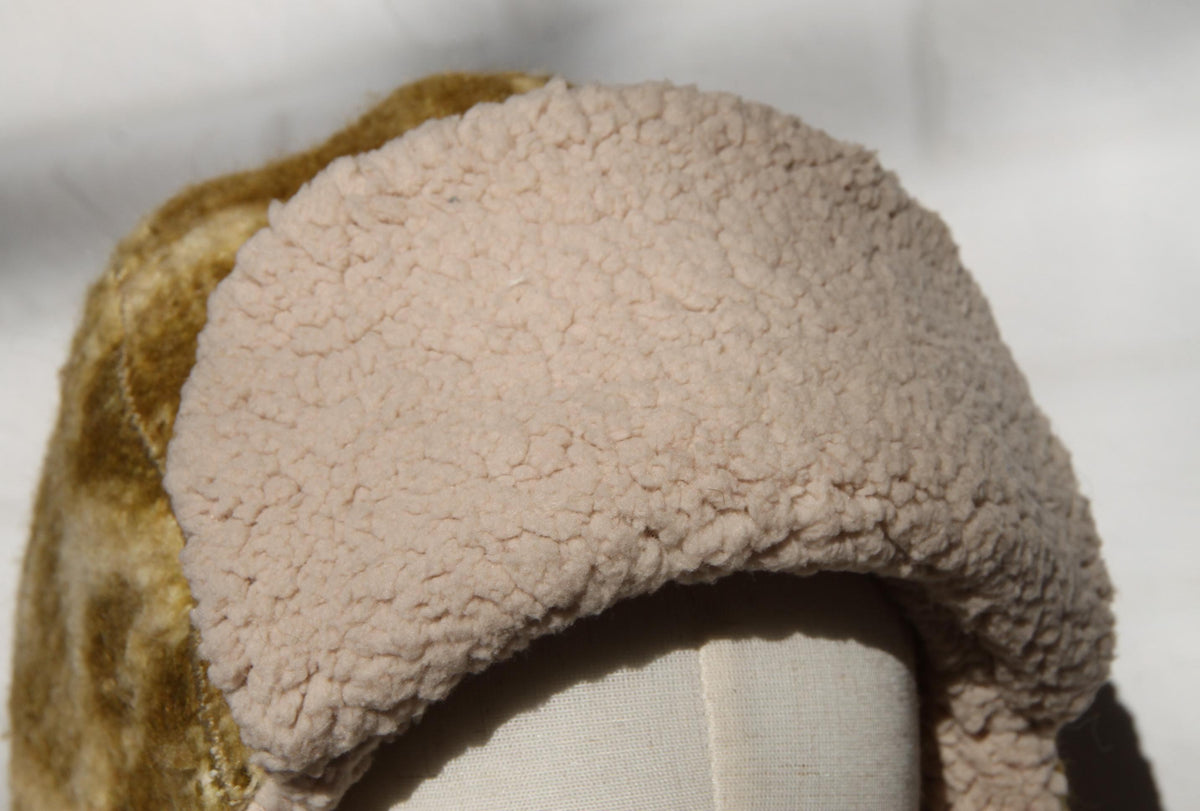 Men’s Ushanka Hat Handmade from Vintage Wool Blanket, Warm Winter Trapper Hat, Upcycled Wool Fur Hat