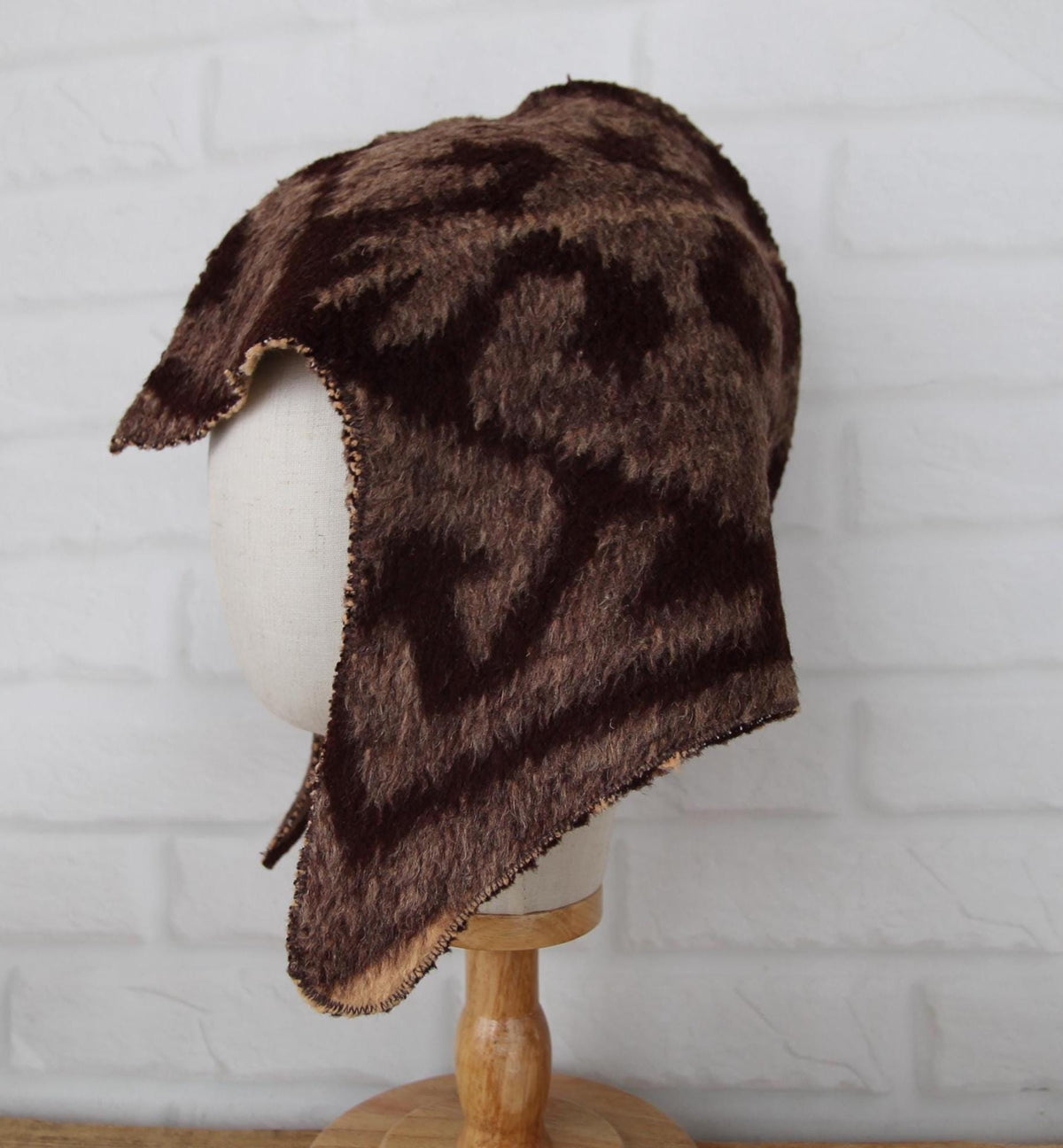 Sauna Hat 100% Natural Wool, handmade cool brown sauna hat viking, sauna hat for men.