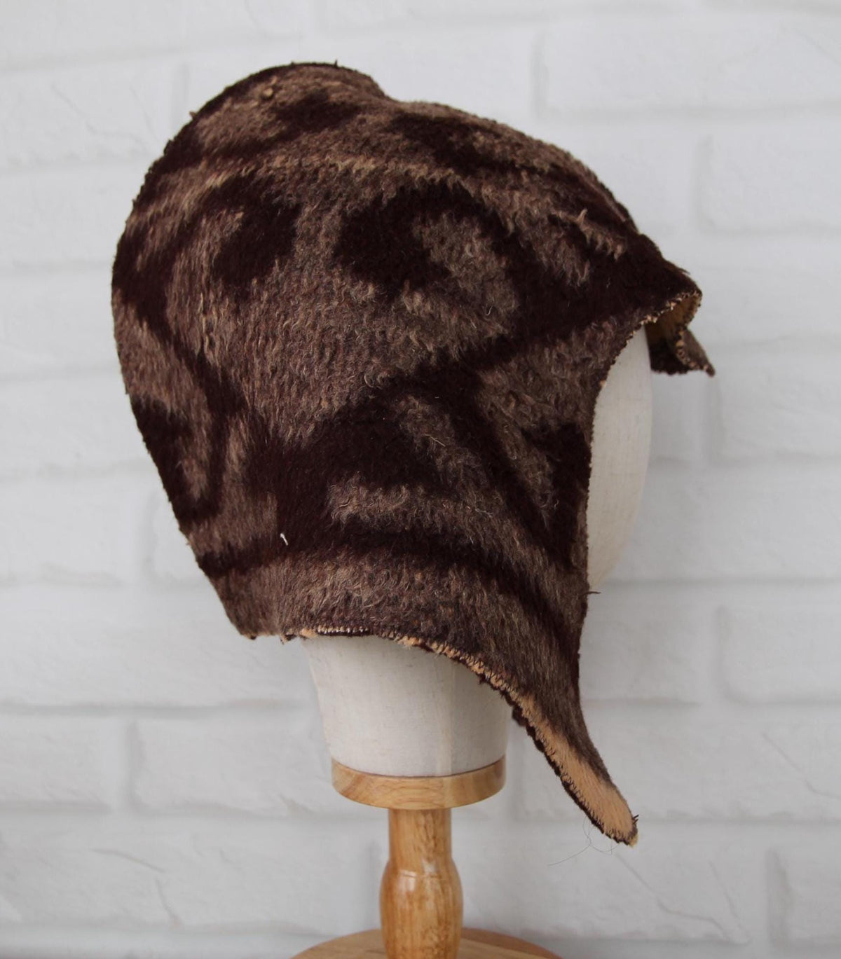 Sauna Hat 100% Natural Wool, handmade cool brown sauna hat viking, sauna hat for men.