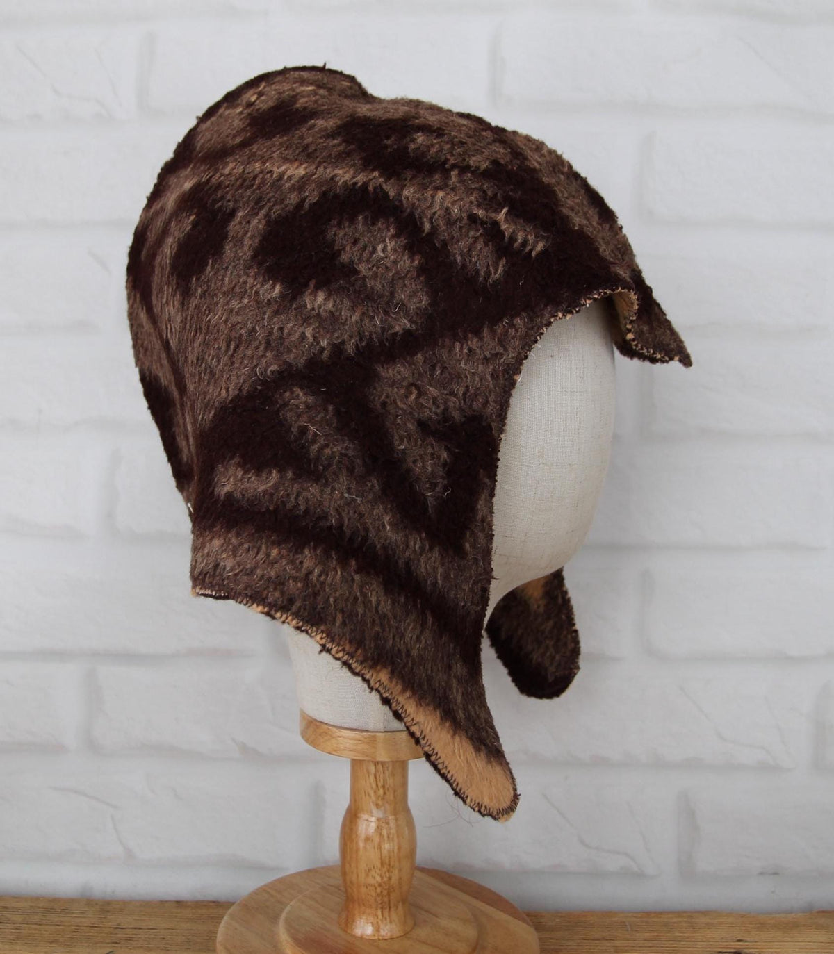 Sauna Hat 100% Natural Wool, handmade cool brown sauna hat viking, sauna hat for men.