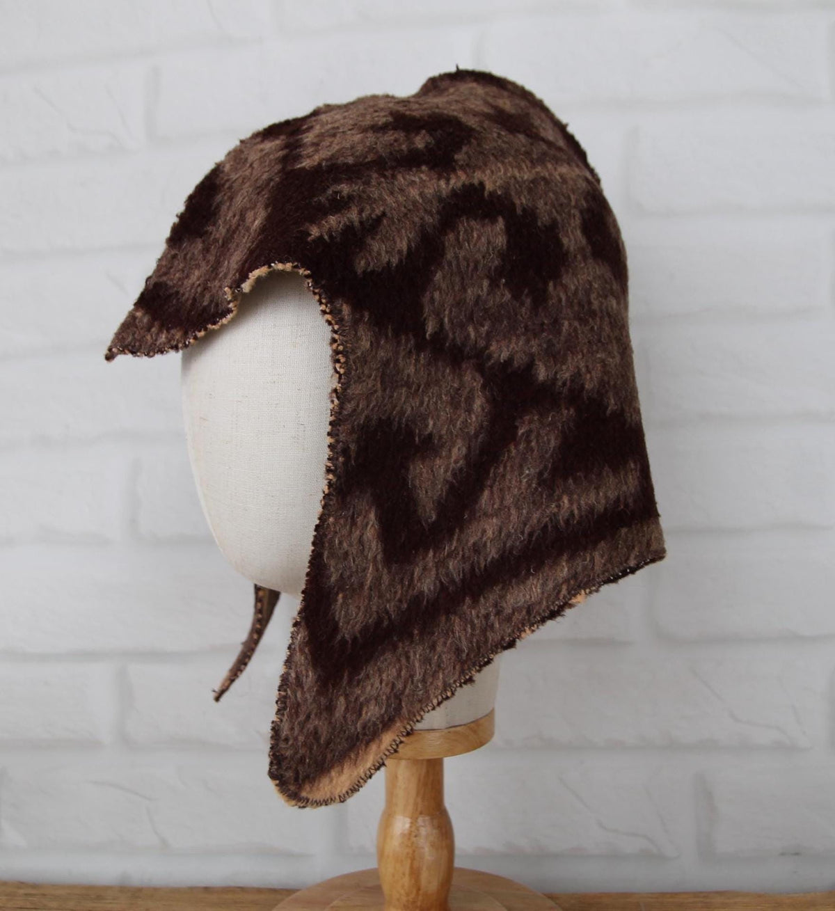 Sauna Hat 100% Natural Wool, handmade cool brown sauna hat viking, sauna hat for men.