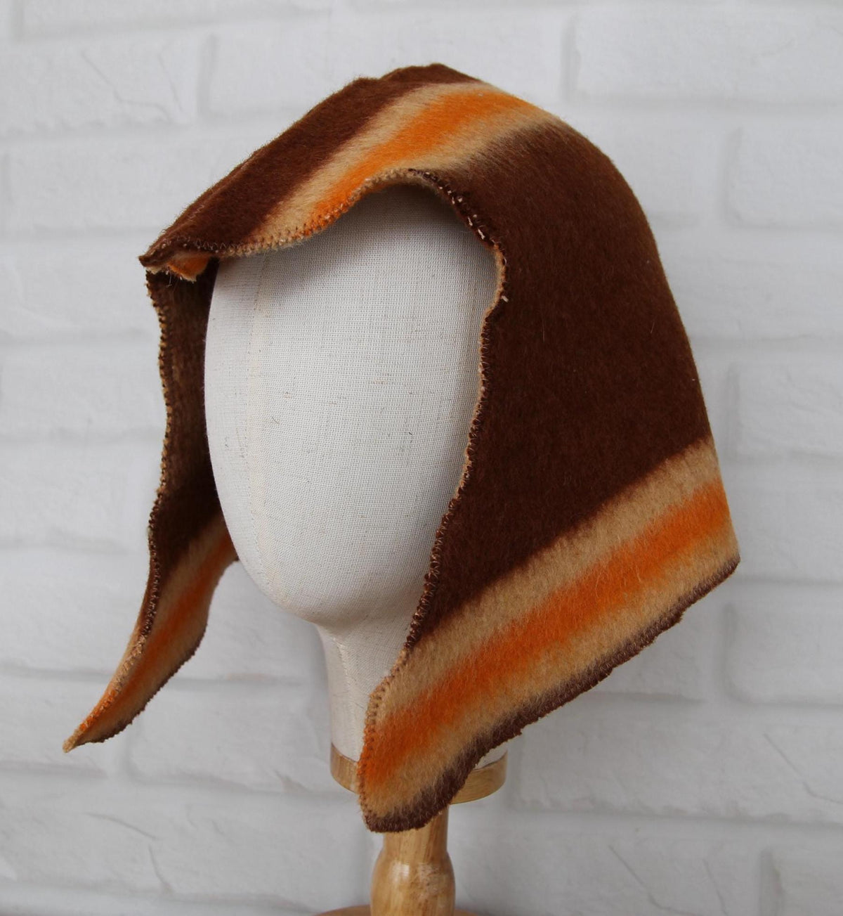 Sauna Hat 100% Natural Wool, handmade cool brown sauna hat viking, sauna hat for men.