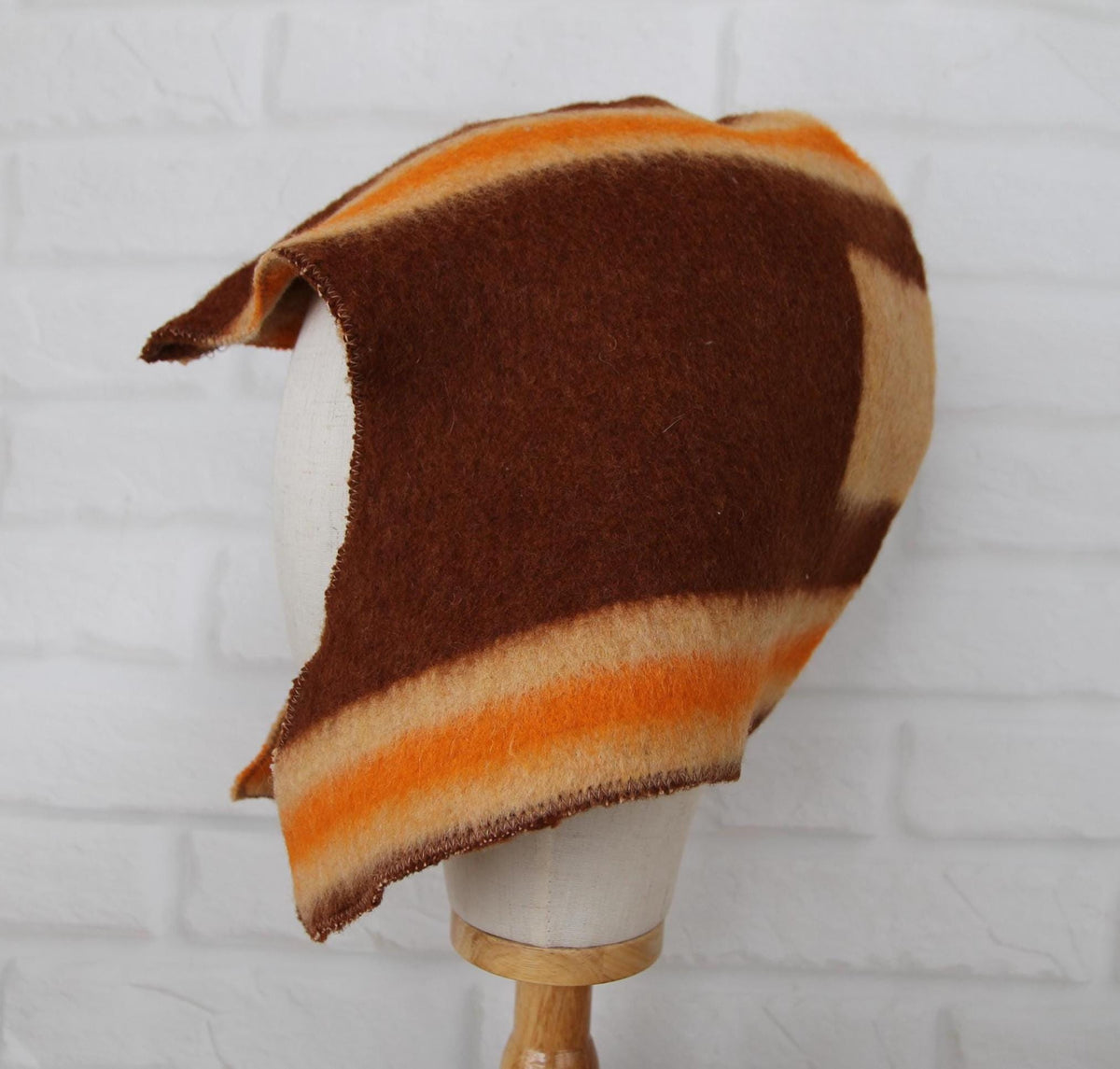 Sauna Hat 100% Natural Wool, handmade cool brown sauna hat viking, sauna hat for men.