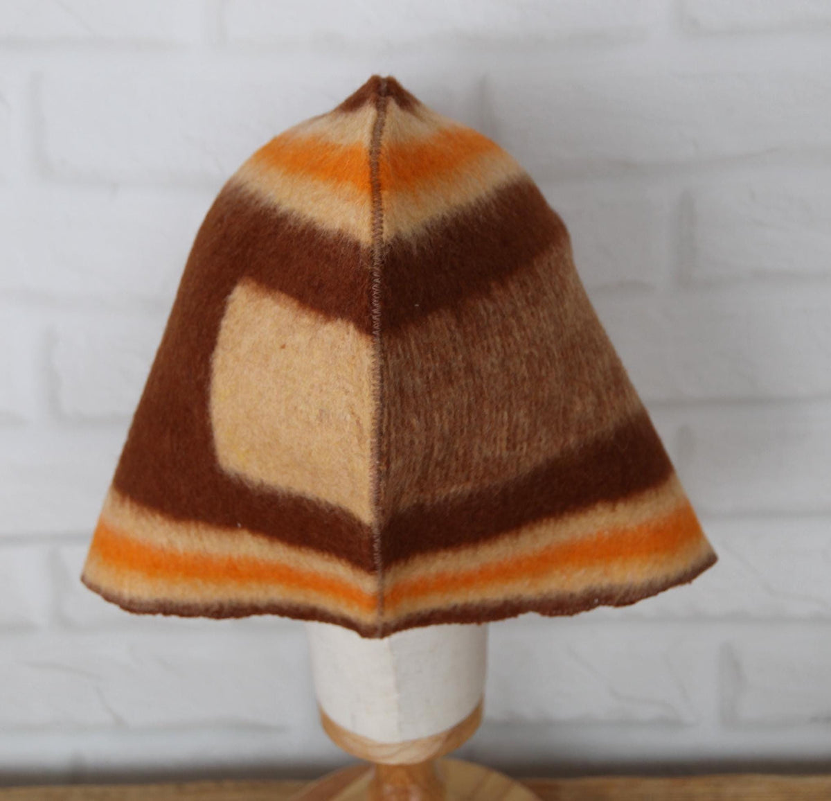 Sauna Hat 100% Natural Wool, handmade cool brown sauna hat viking, sauna hat for men.