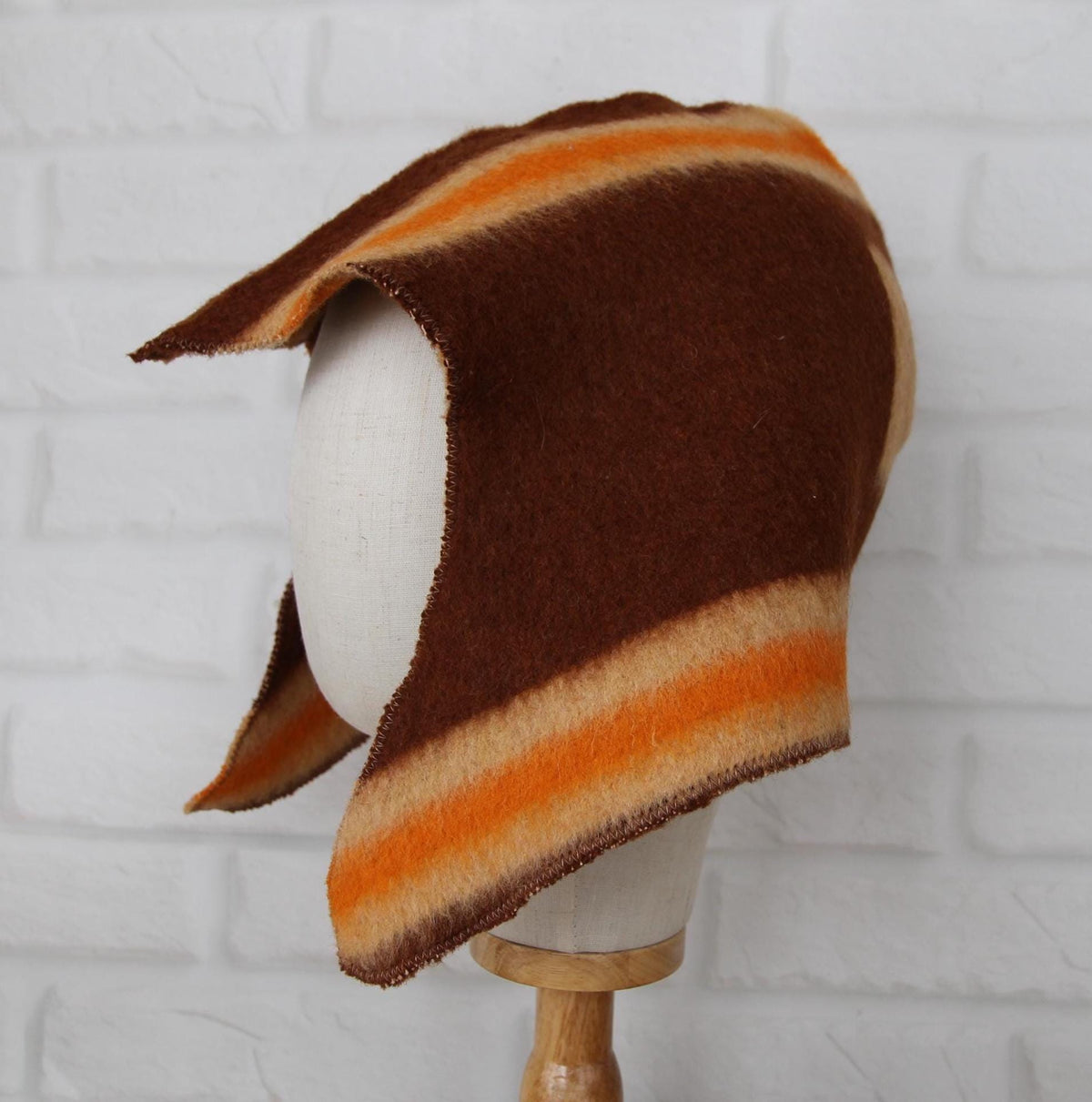 Sauna Hat 100% Natural Wool, handmade cool brown sauna hat viking, sauna hat for men.