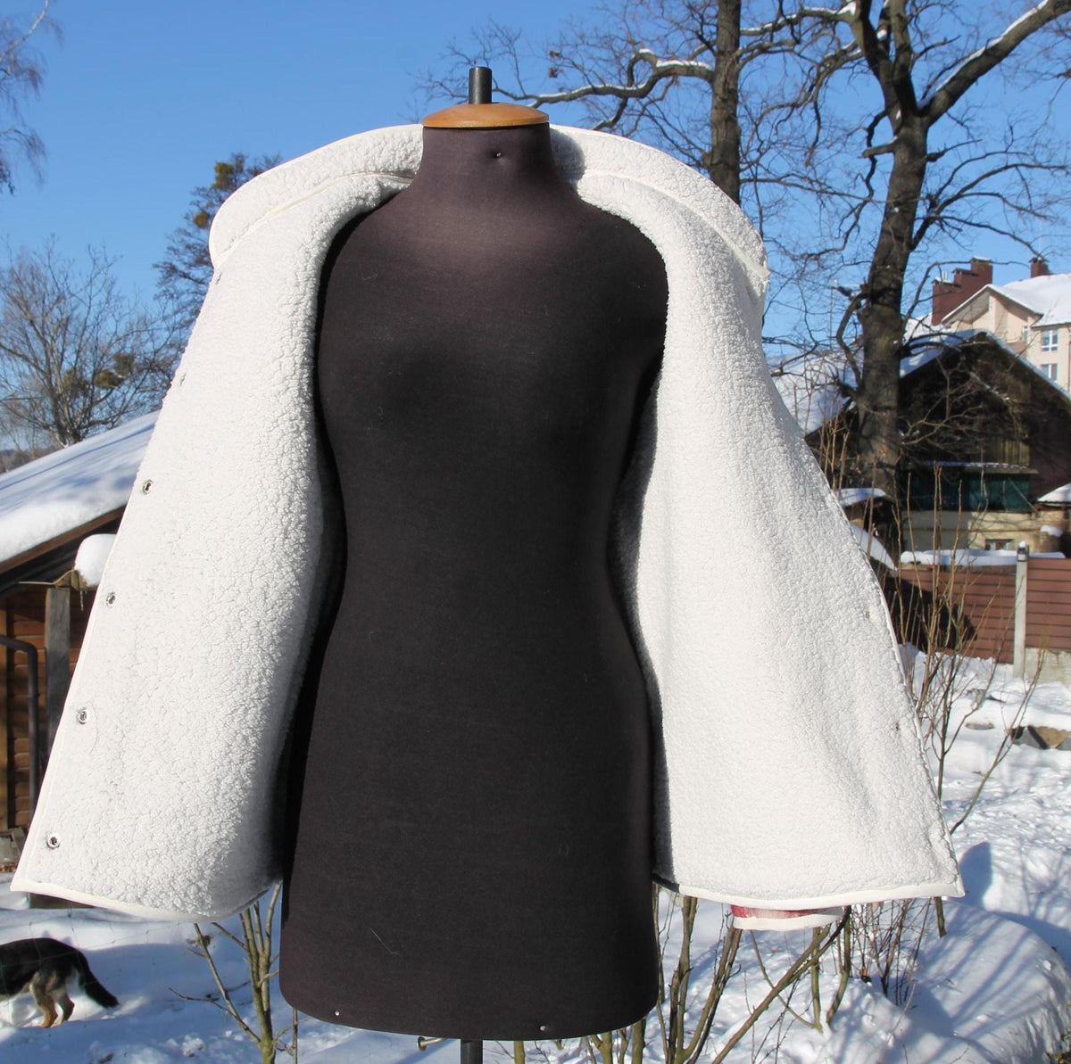Handmade Wool Blanket Jacket M–L, Upcycled Vintage Blanket Coat, Warm Lined Winter Jacket, Ethnic Folk Style