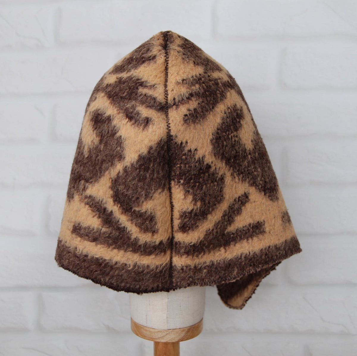 Sauna Hat 100% Natural Wool, handmade cool brown sauna hat viking, sauna hat for men.