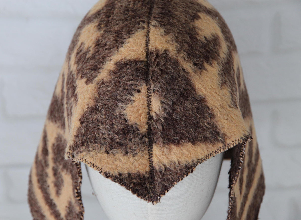 Sauna Hat 100% Natural Wool, handmade cool brown sauna hat viking, sauna hat for men.