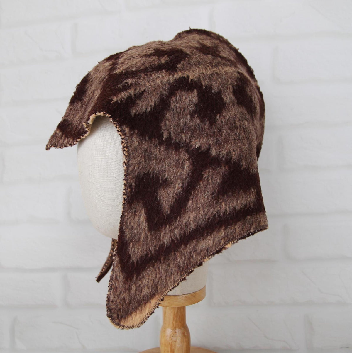 Sauna Hat 100% Natural Wool, handmade cool brown sauna hat viking, sauna hat for men.