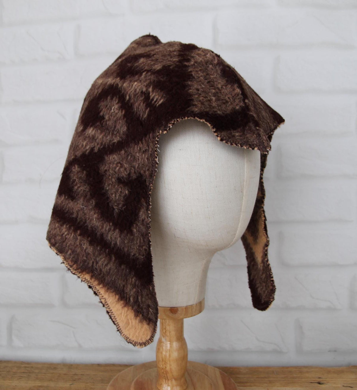Sauna Hat 100% Natural Wool, handmade cool brown sauna hat viking, sauna hat for men.