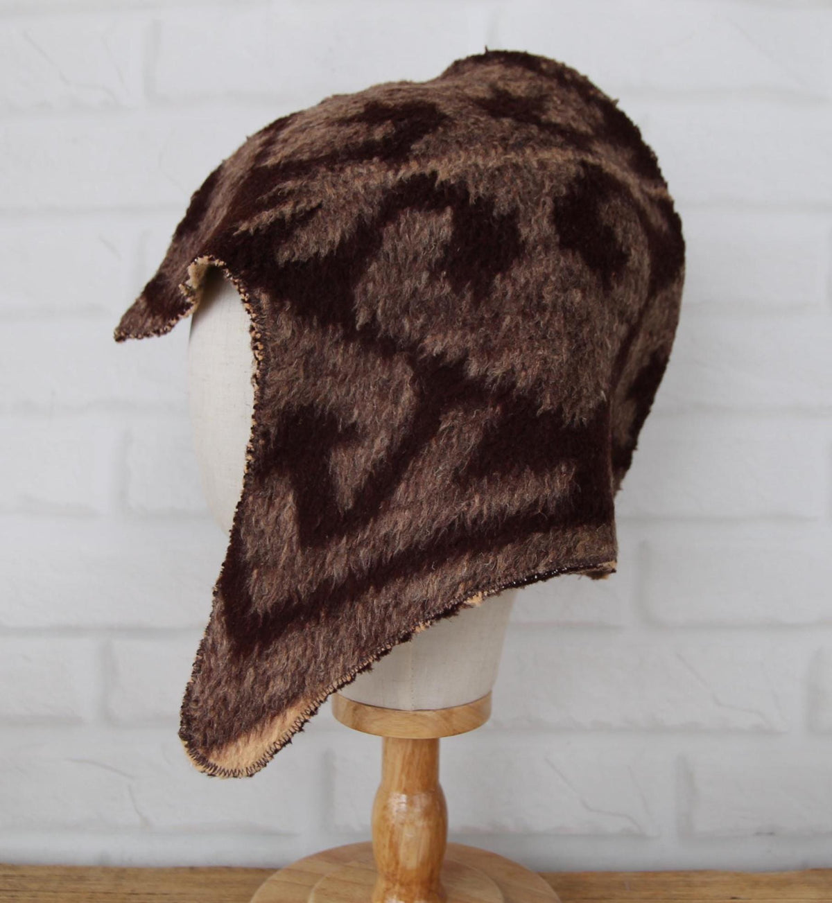 Sauna Hat 100% Natural Wool, handmade cool brown sauna hat viking, sauna hat for men.