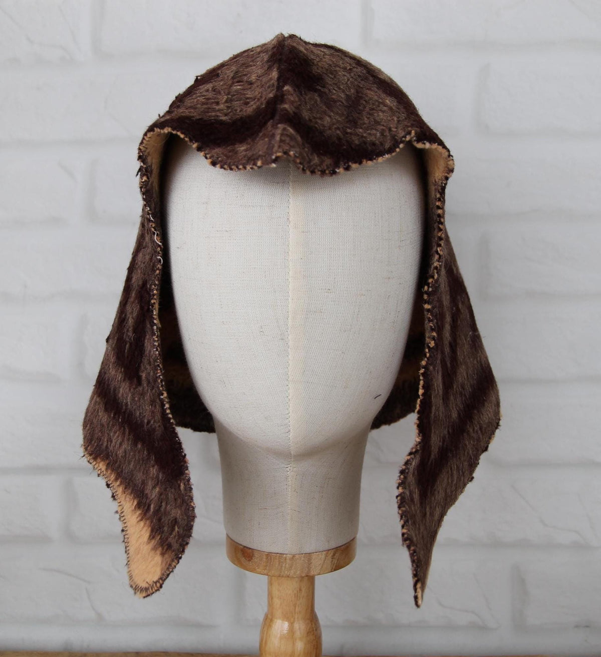 Sauna Hat 100% Natural Wool, handmade cool brown sauna hat viking, sauna hat for men.