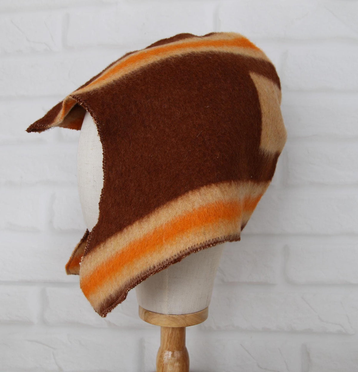 Sauna Hat 100% Natural Wool, handmade cool brown sauna hat viking, sauna hat for men.