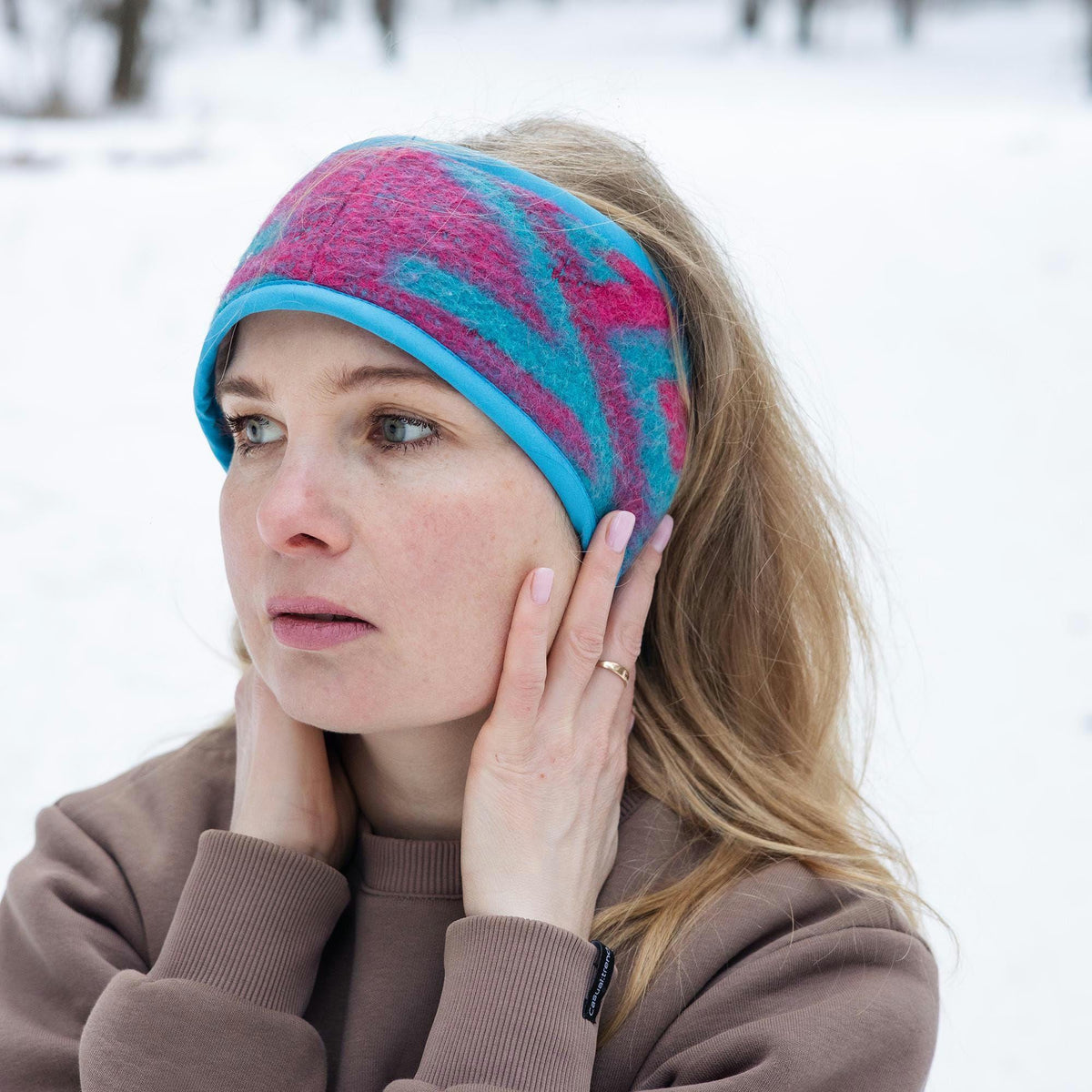 Upcycled Wool Blanket Headband – Cozy Winter Ear Warmer