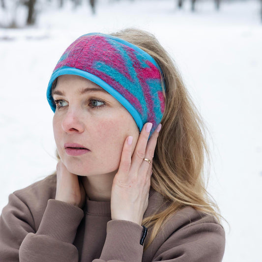 Upcycled Wool Blanket Headband – Cozy Winter Ear Warmer