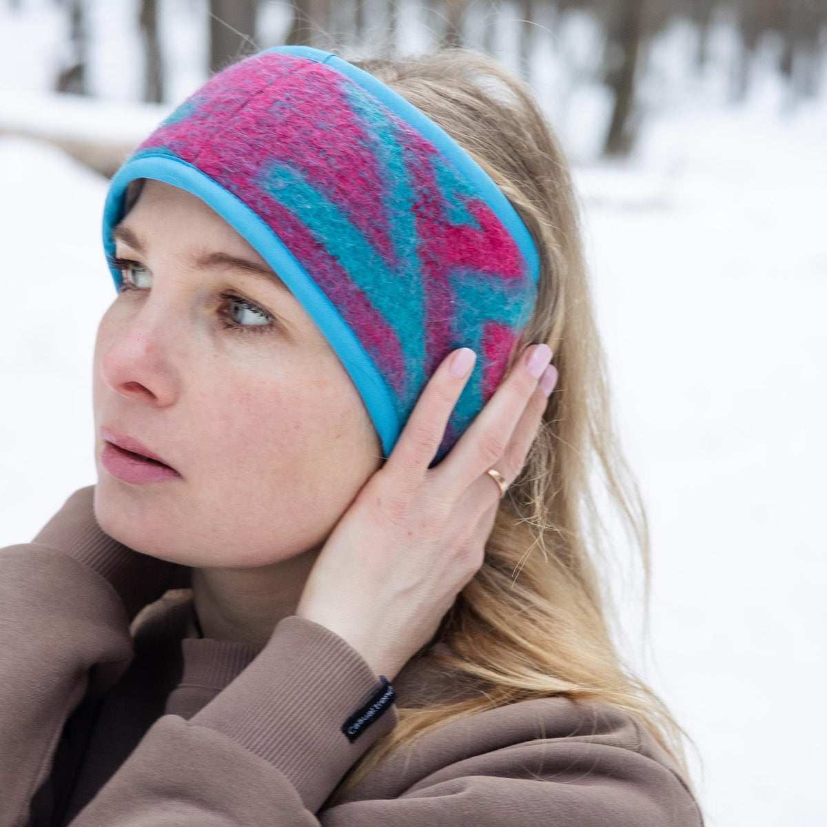 Upcycled Wool Blanket Headband – Cozy Winter Ear Warmer