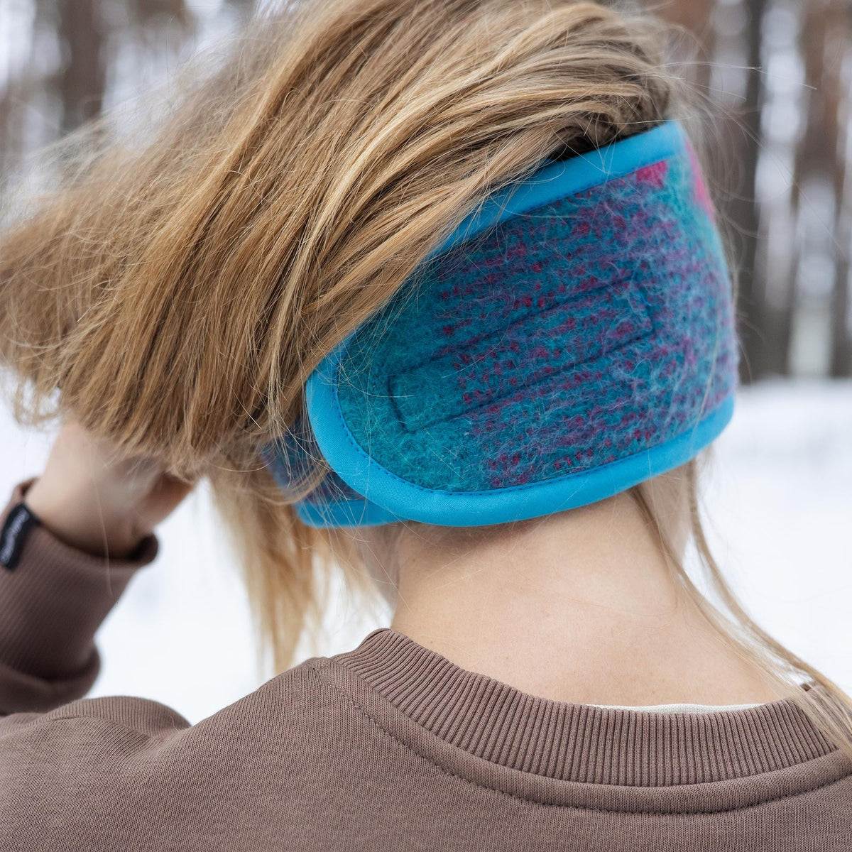 Upcycled Wool Blanket Headband – Cozy Winter Ear Warmer
