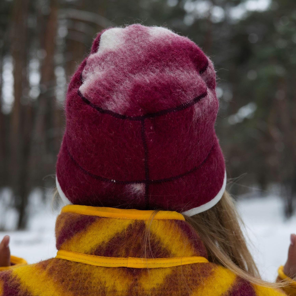 Cozy Vintage Wool Blanket Bucket Hat | Sustainable Winter Cloche | Repurposed Heritage Wool