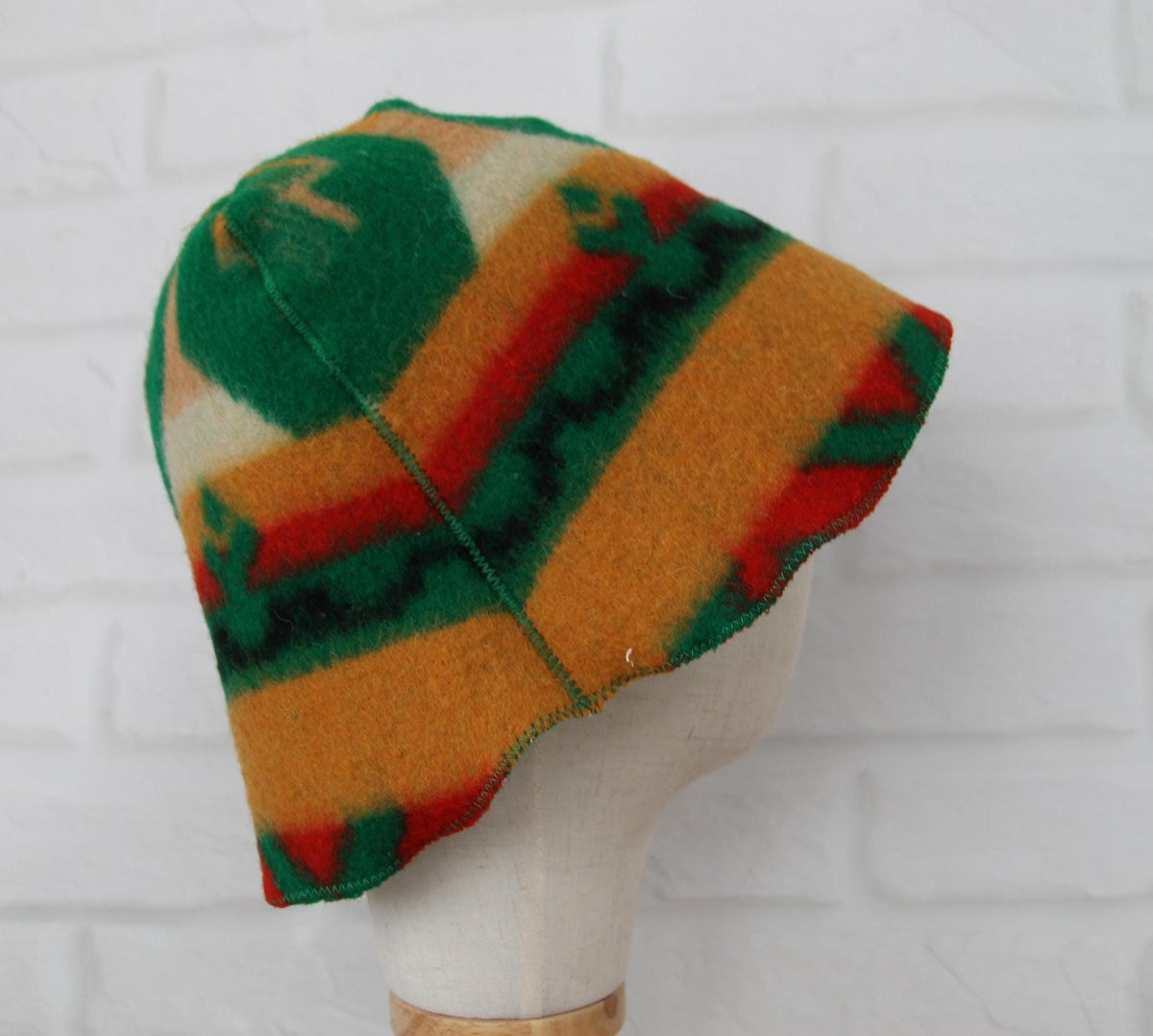 Wool sauna hat thick and mitten, green hat for a bath, organic sauna hat, sauna hat cool, handmade sauna hat vegan,banya, sauna accessories
