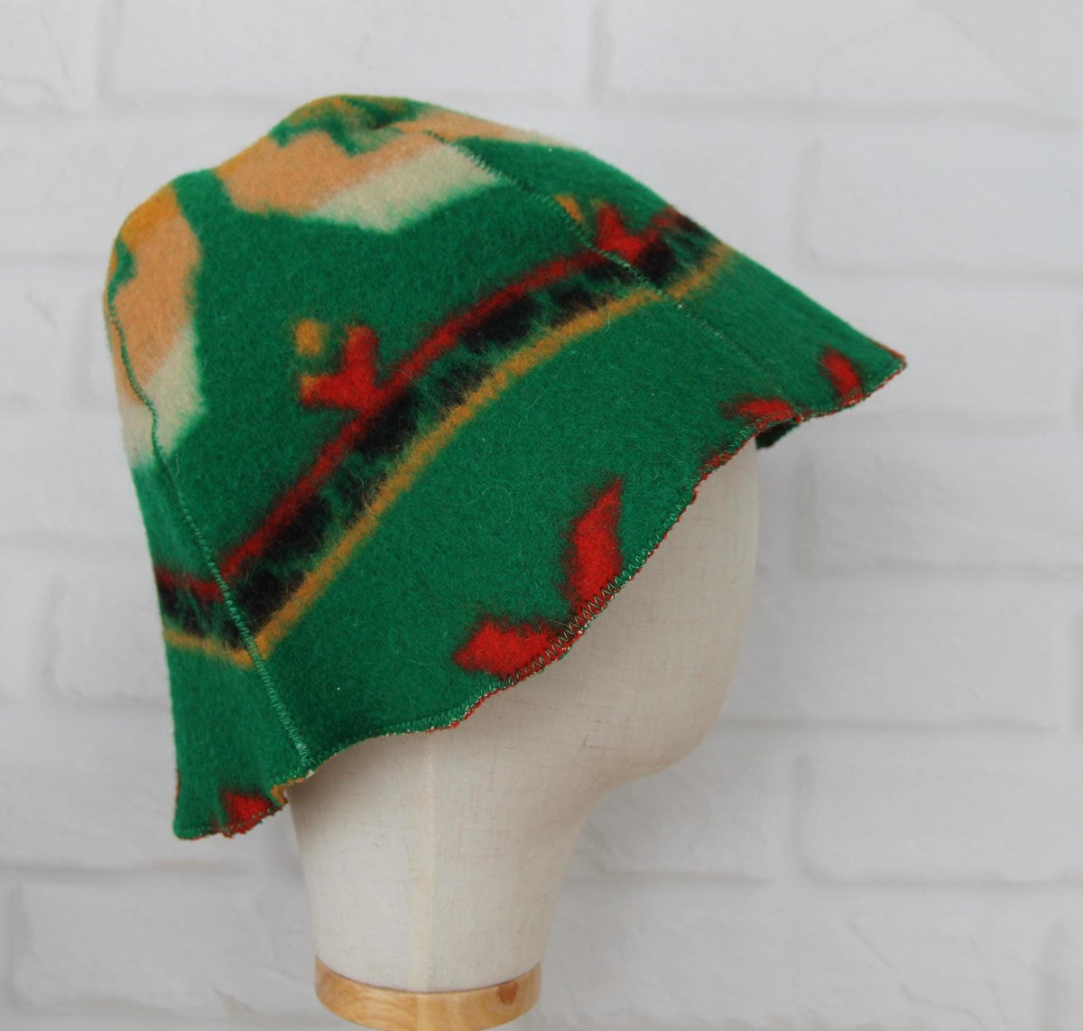 Wool sauna hat thick and mitten, green hat for a bath, organic sauna hat, sauna hat cool, handmade sauna hat vegan,banya, sauna accessories