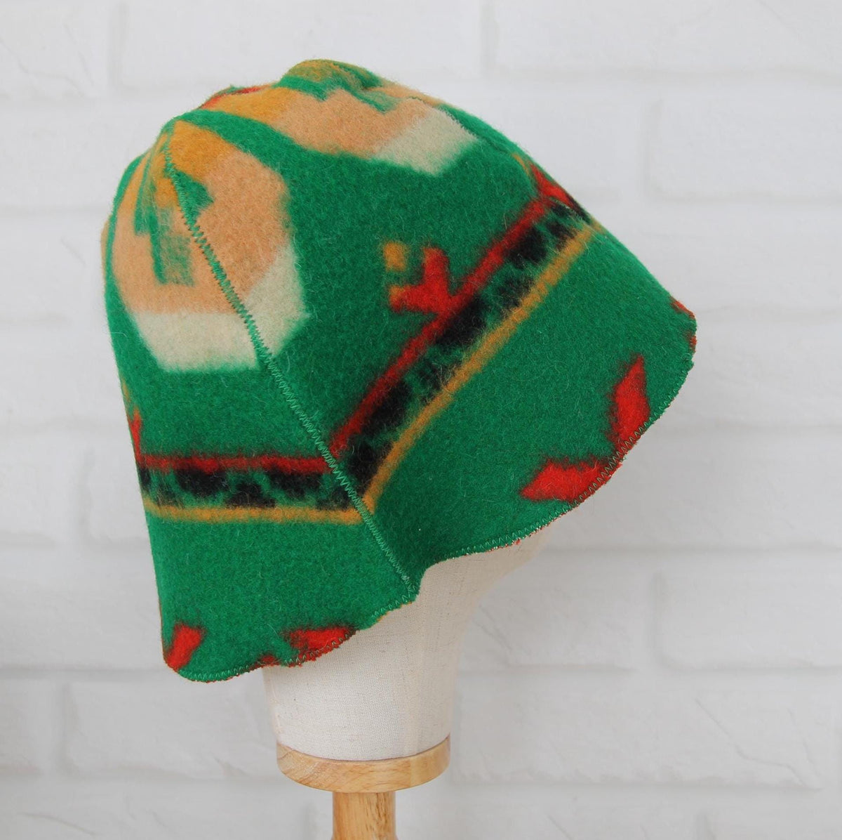 Wool sauna hat thick and mitten, green hat for a bath, organic sauna hat, sauna hat cool, handmade sauna hat vegan,banya, sauna accessories