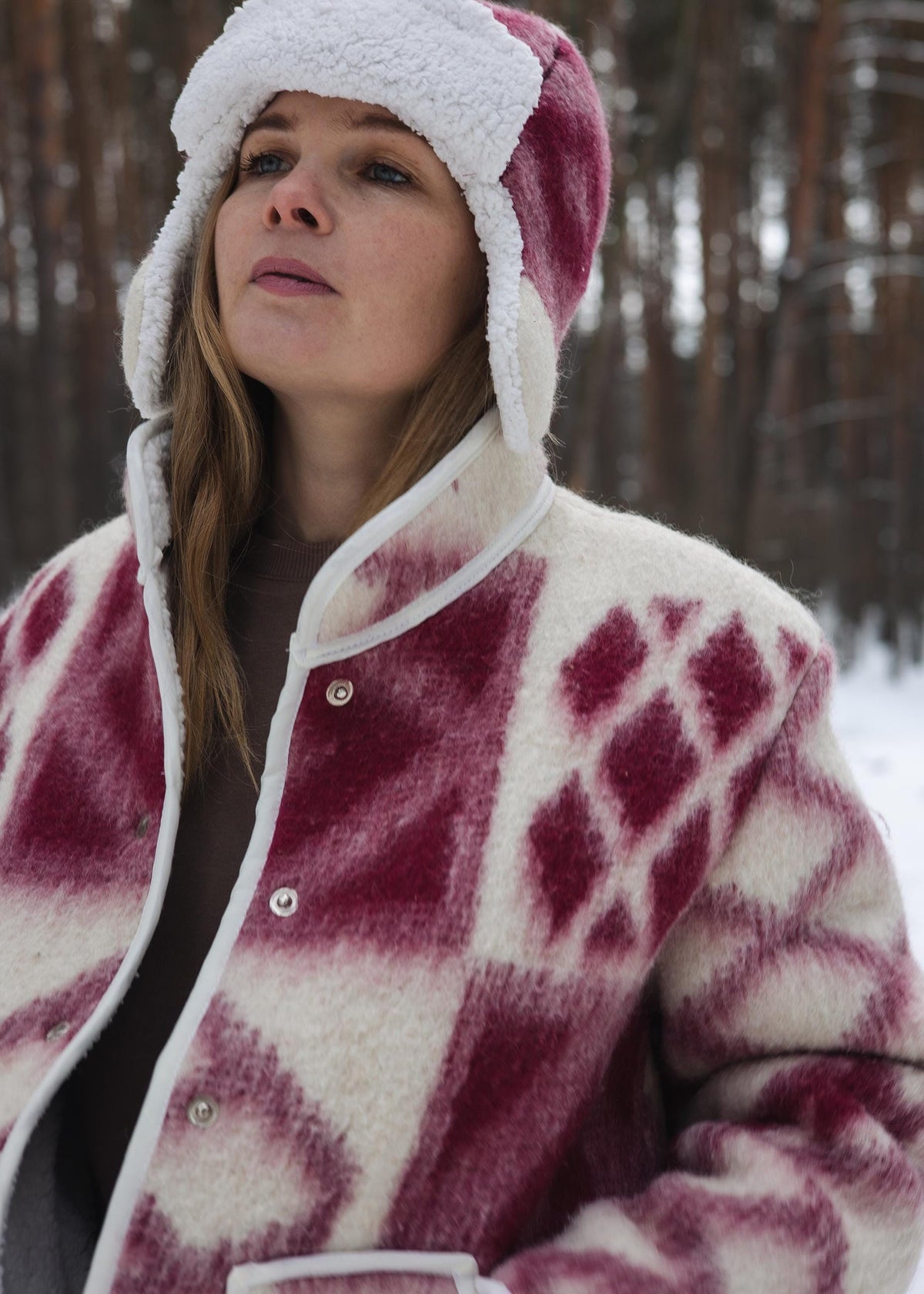 Unique One-of-a-Kind M Blanket Jacket & Hat Set - Cozy Warm