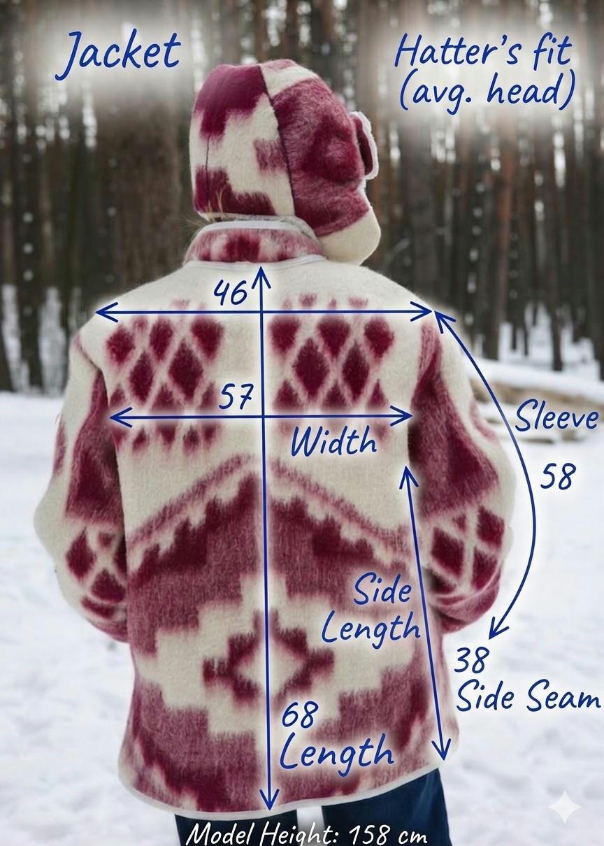 Unique One-of-a-Kind M Blanket Jacket & Hat Set - Cozy Warm