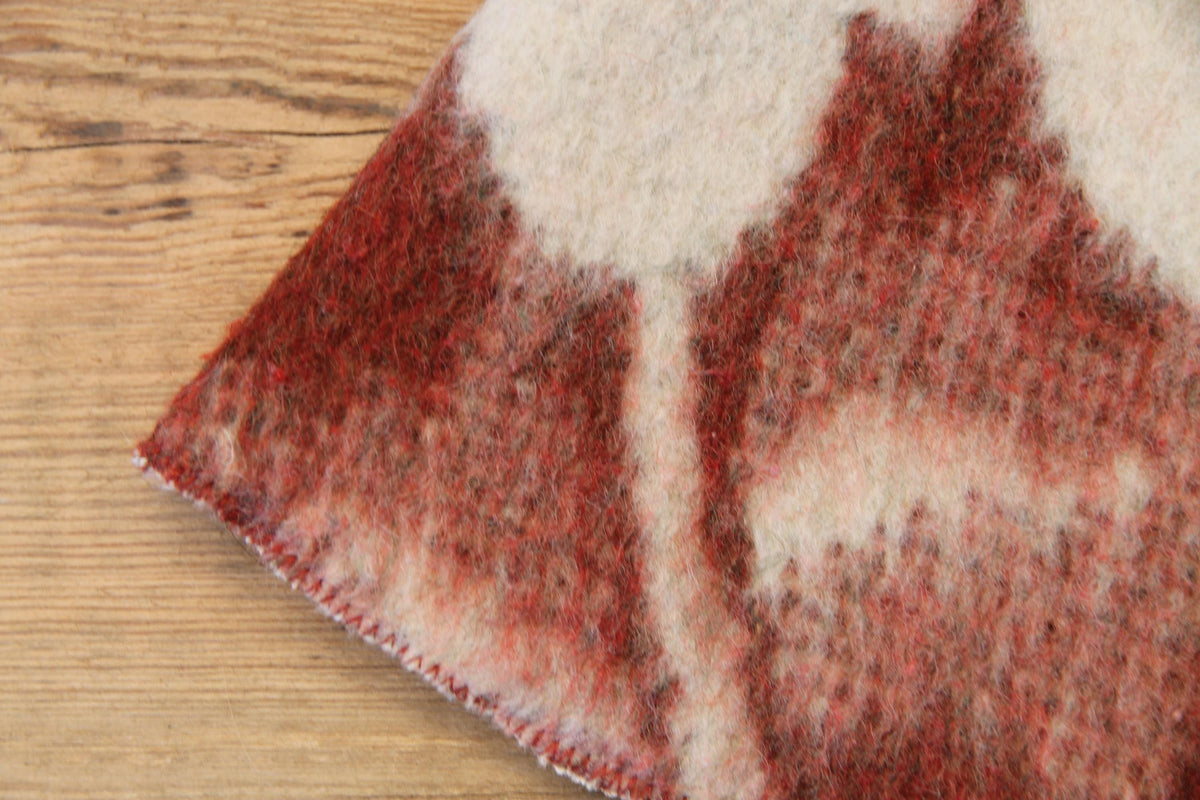 Upcycled Wool Sauna Hat – Traditional Banya Cap, Reclaimed Blanket Spa Accessory