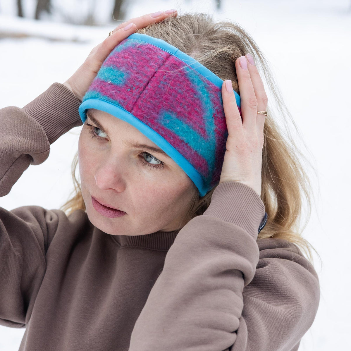 Upcycled Wool Blanket Headband – Cozy Winter Ear Warmer