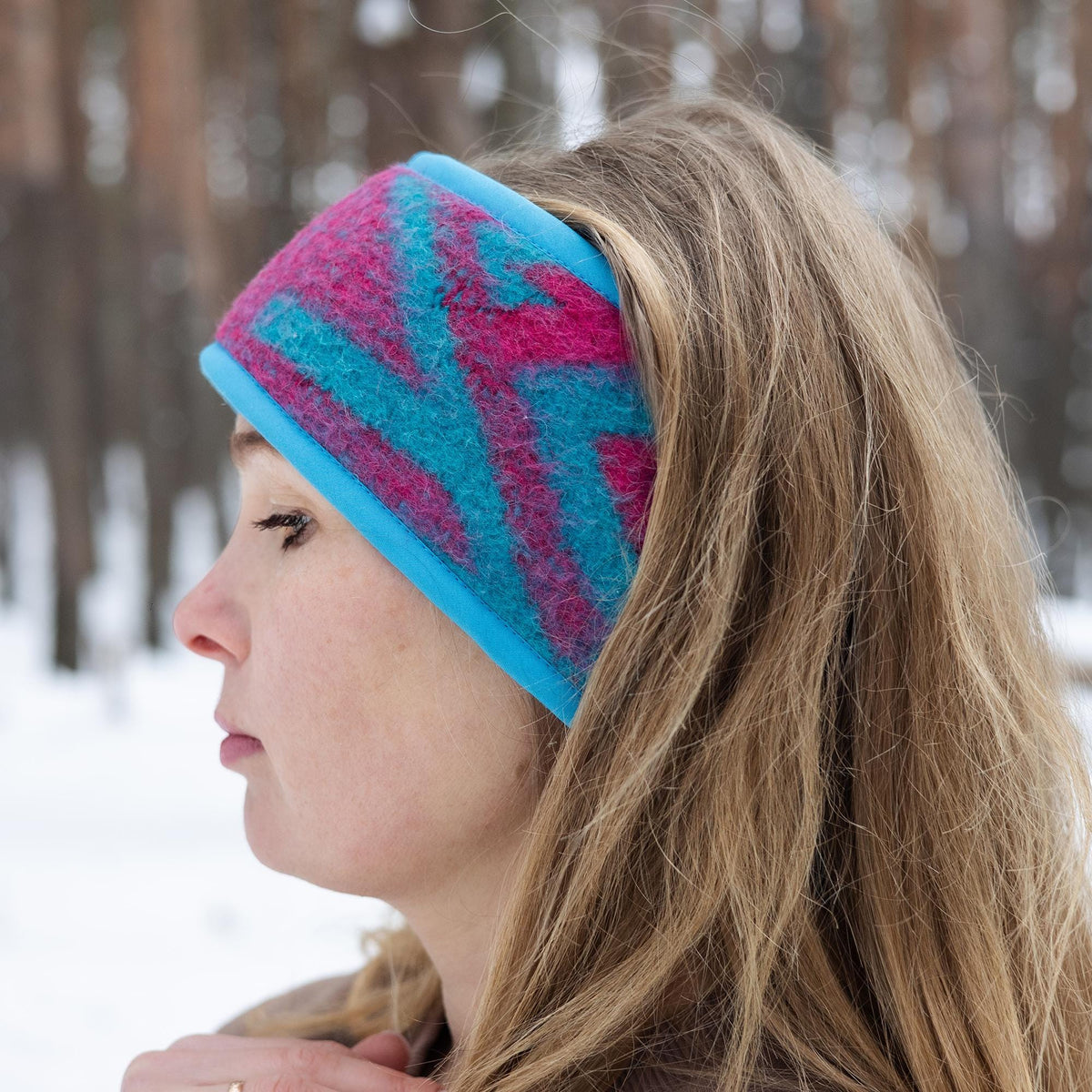 Upcycled Wool Blanket Headband – Cozy Winter Ear Warmer