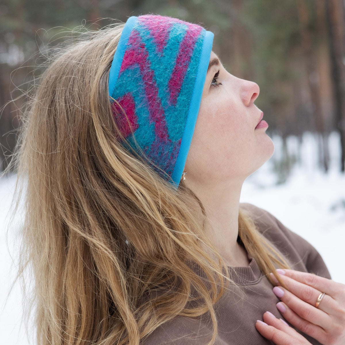 Upcycled Wool Blanket Headband – Cozy Winter Ear Warmer