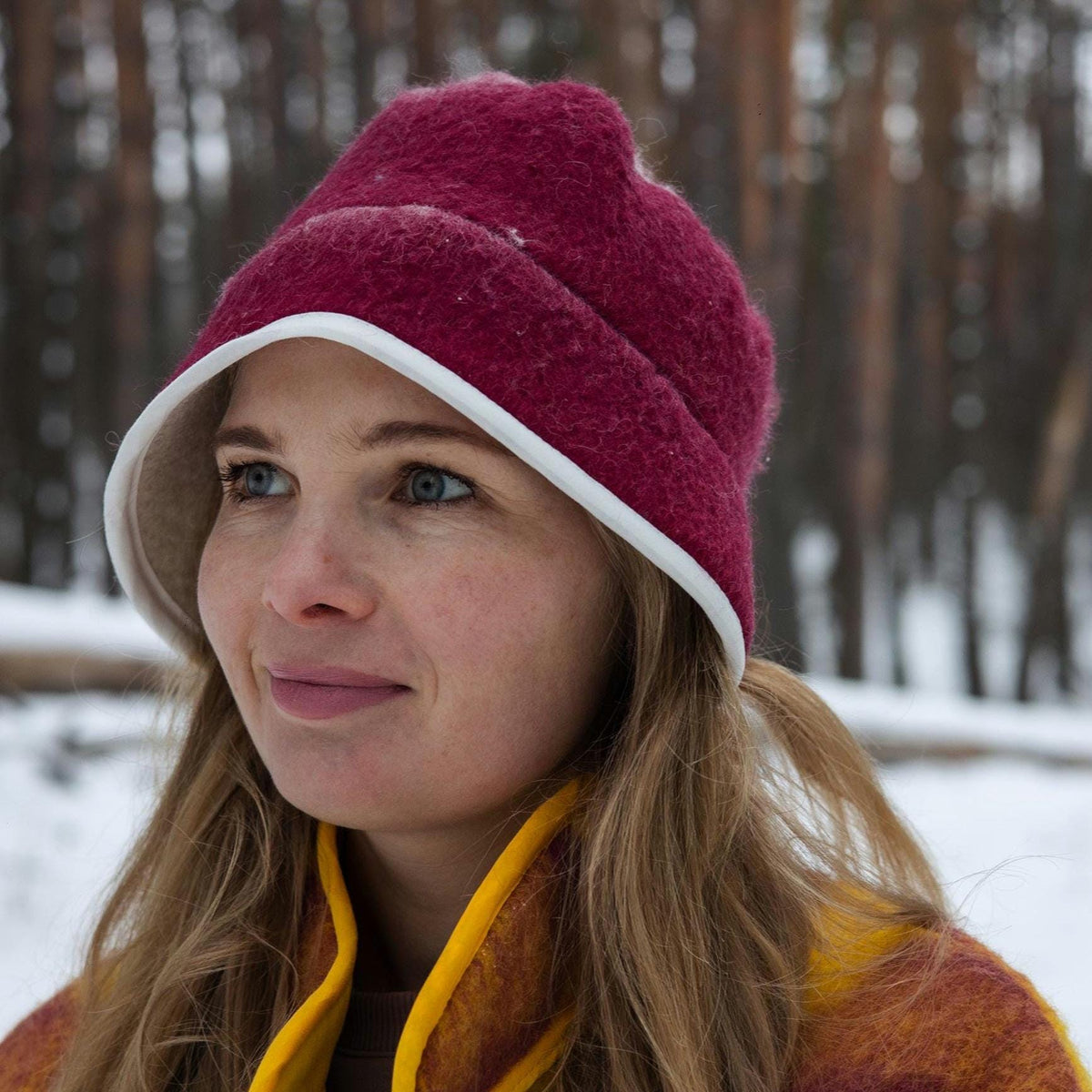 Cozy Vintage Wool Blanket Bucket Hat | Sustainable Winter Cloche | Repurposed Heritage Wool