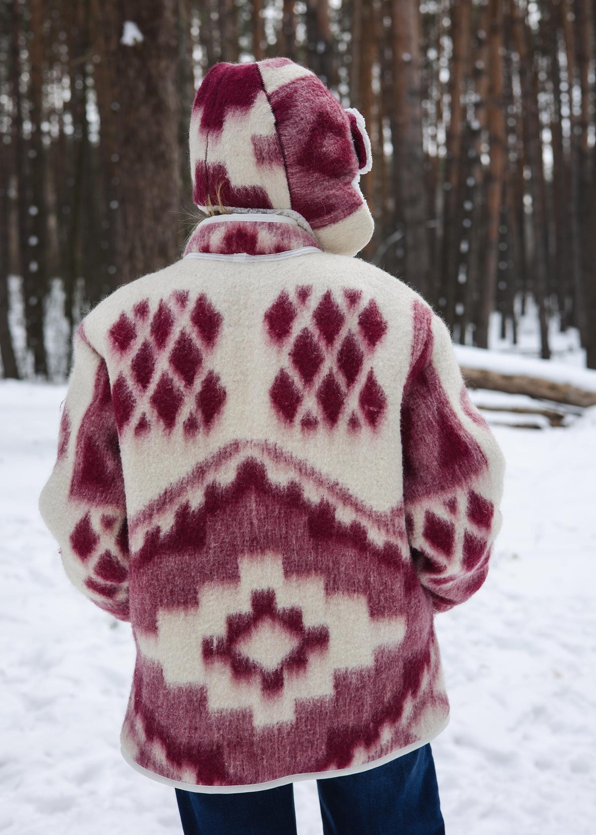Unique One-of-a-Kind M Blanket Jacket & Hat Set - Cozy Warm