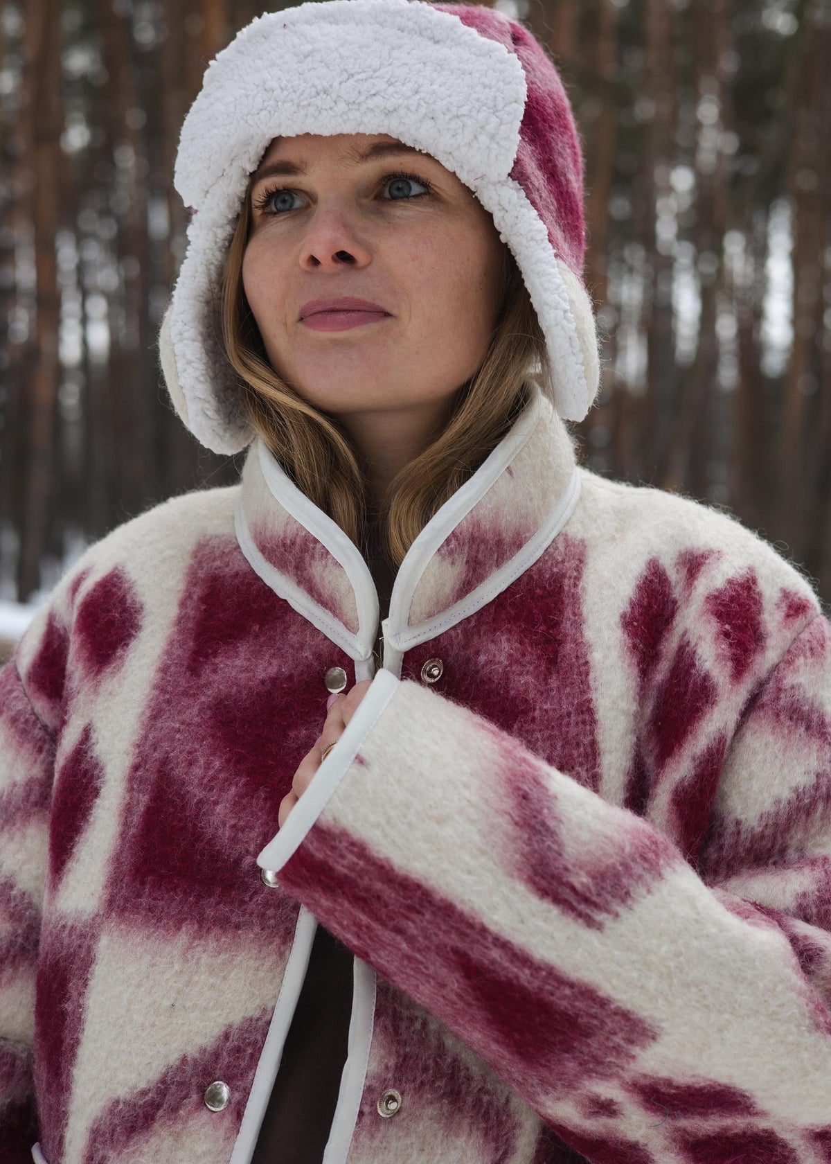 Unique One-of-a-Kind M Blanket Jacket & Hat Set - Cozy Warm