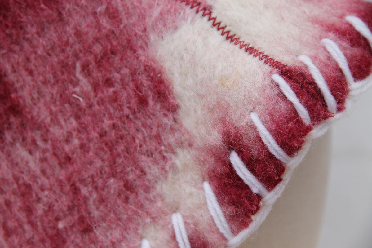 Upcycled Wool Felt Sauna Hat & Mitten Set | Tie Dye Banya Gear