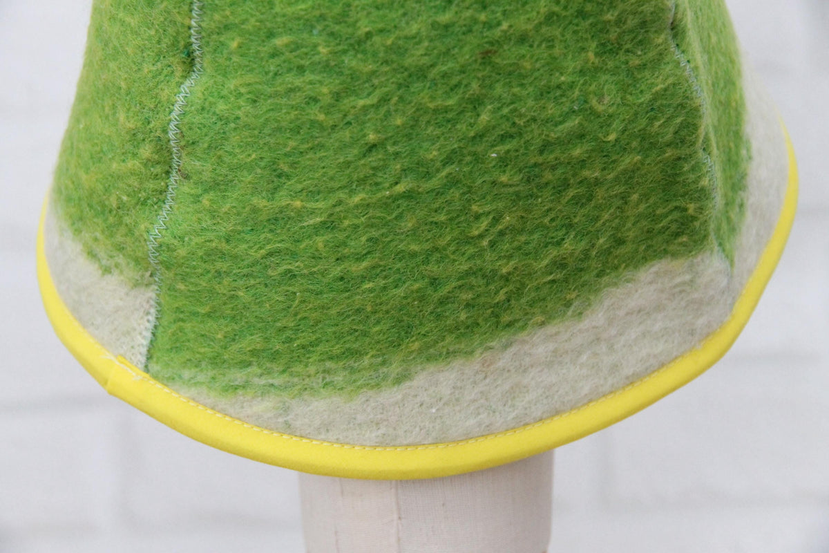 Upcycled Wool Sauna Hat, Vintage Blanket Banya Head Protection, Handmade Heat Resistant