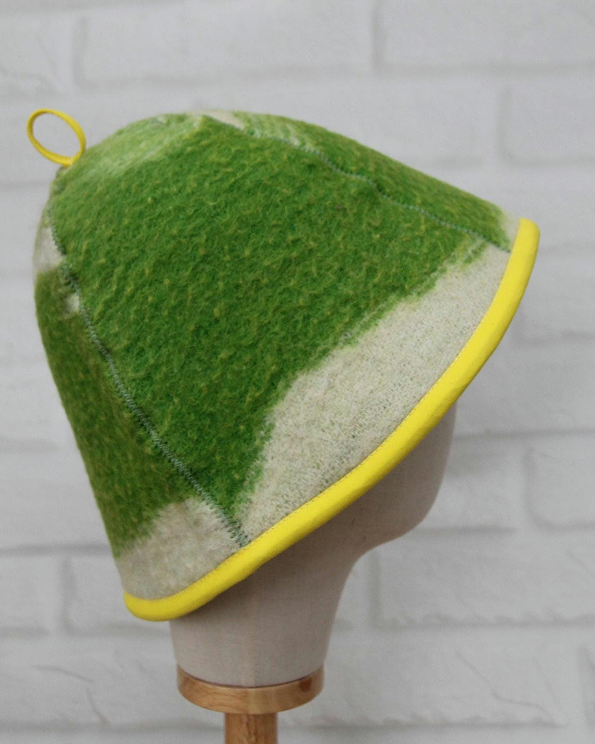 Upcycled Wool Sauna Hat, Vintage Blanket Banya Head Protection, Handmade Heat Resistant