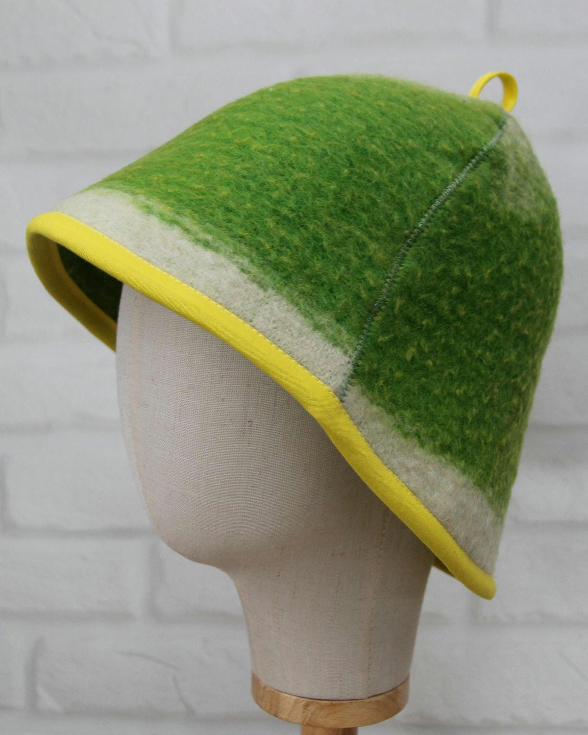 Upcycled Wool Sauna Hat, Vintage Blanket Banya Head Protection, Handmade Heat Resistant