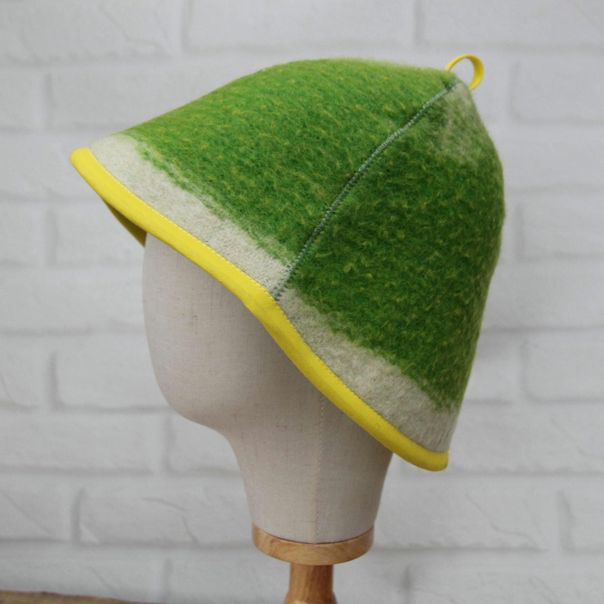 Upcycled Wool Sauna Hat, Vintage Blanket Banya Head Protection, Handmade Heat Resistant