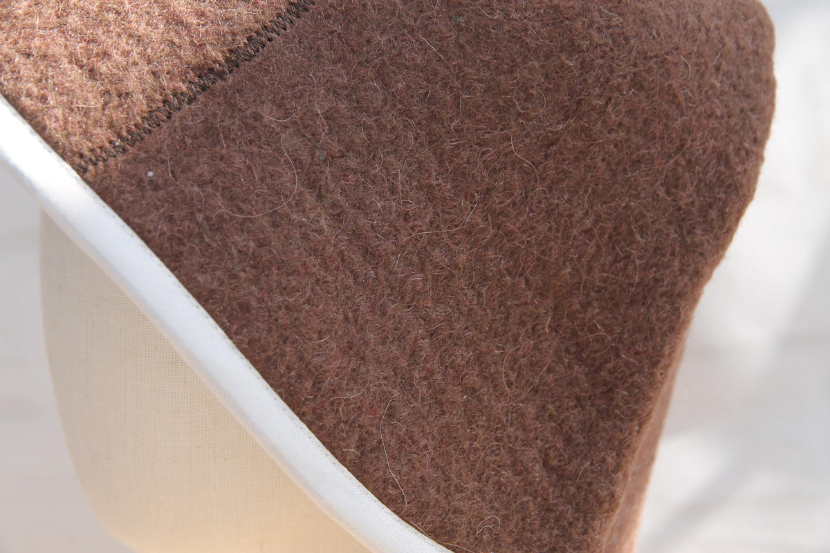 Dark Brown Felted Wool Sauna Hat – Traditional Banya Bath Accessory