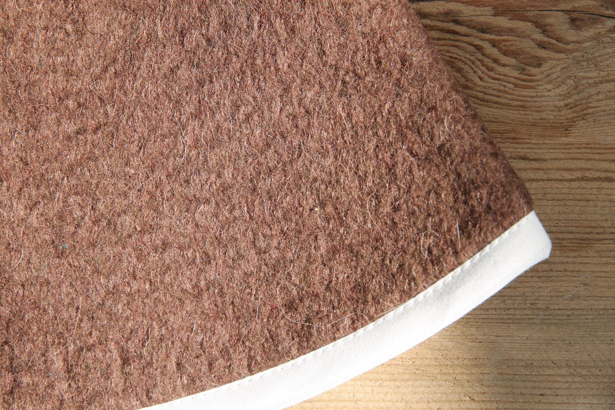 Dark Brown Felted Wool Sauna Hat – Traditional Banya Bath Accessory