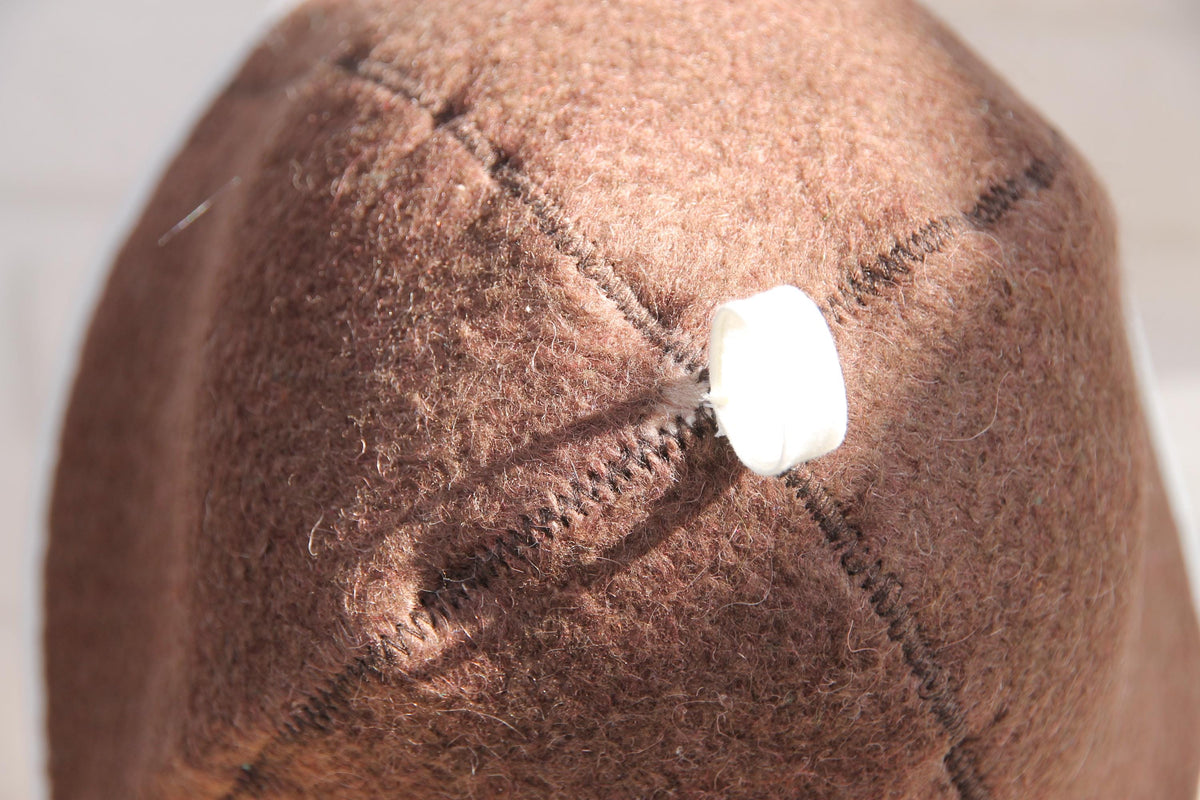 Dark Brown Felted Wool Sauna Hat – Traditional Banya Bath Accessory