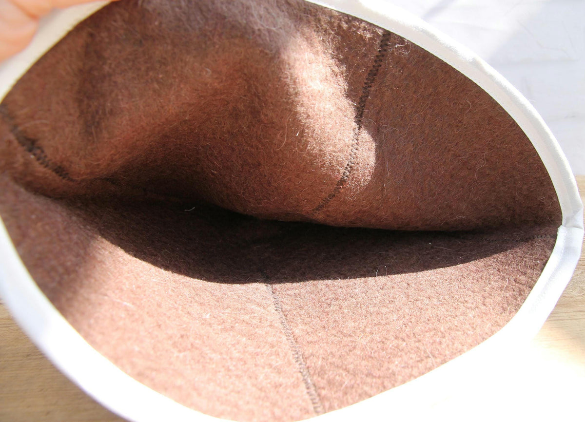 Dark Brown Felted Wool Sauna Hat – Traditional Banya Bath Accessory