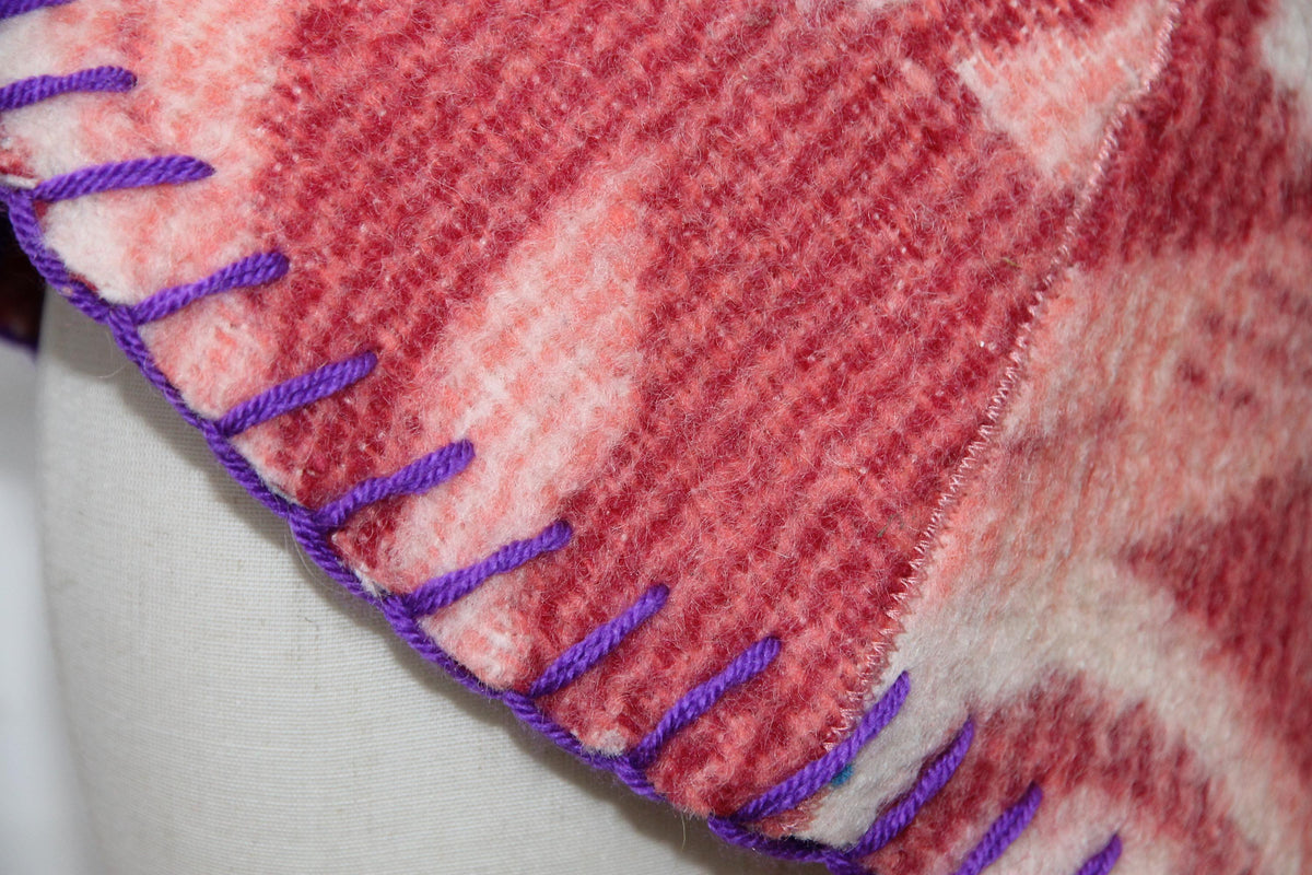 Upcycled Wool Sauna Hat , Reclaimed Vintage Wool Blanket , Eco-Friendly Spa Accessory