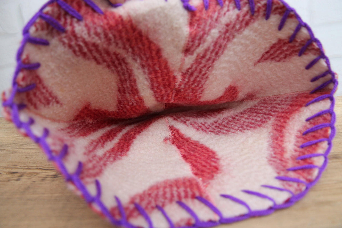 Upcycled Wool Sauna Hat , Reclaimed Vintage Wool Blanket , Eco-Friendly Spa Accessory
