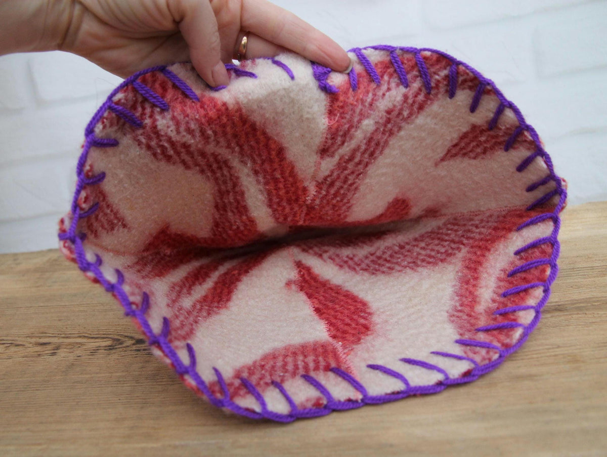 Upcycled Wool Sauna Hat , Reclaimed Vintage Wool Blanket , Eco-Friendly Spa Accessory
