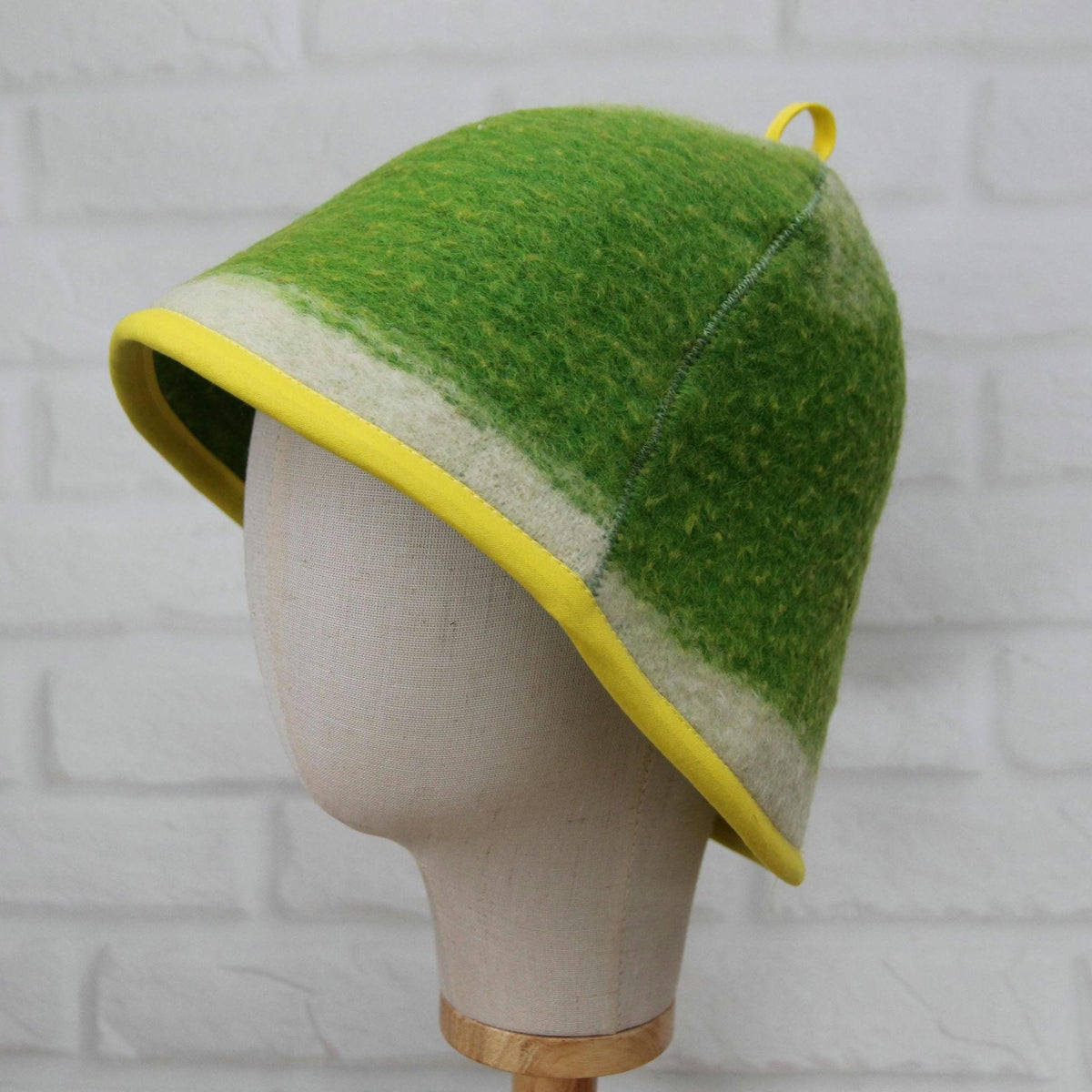Upcycled Wool Sauna Hat, Vintage Blanket Banya Head Protection, Handmade Heat Resistant