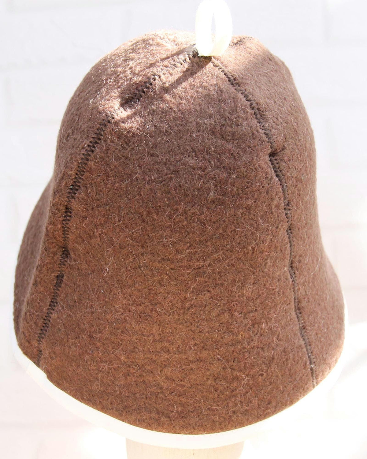 Dark Brown Felted Wool Sauna Hat – Traditional Banya Bath Accessory