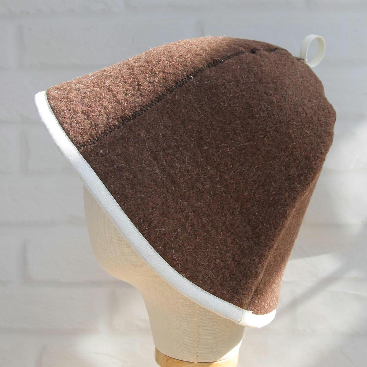 Dark Brown Felted Wool Sauna Hat – Traditional Banya Bath Accessory